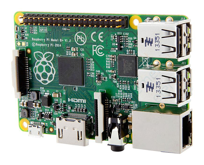 Raspberry Pi Model B+ Board - Credit Card-Sized Computer with 512MB RAM and HDMI Output