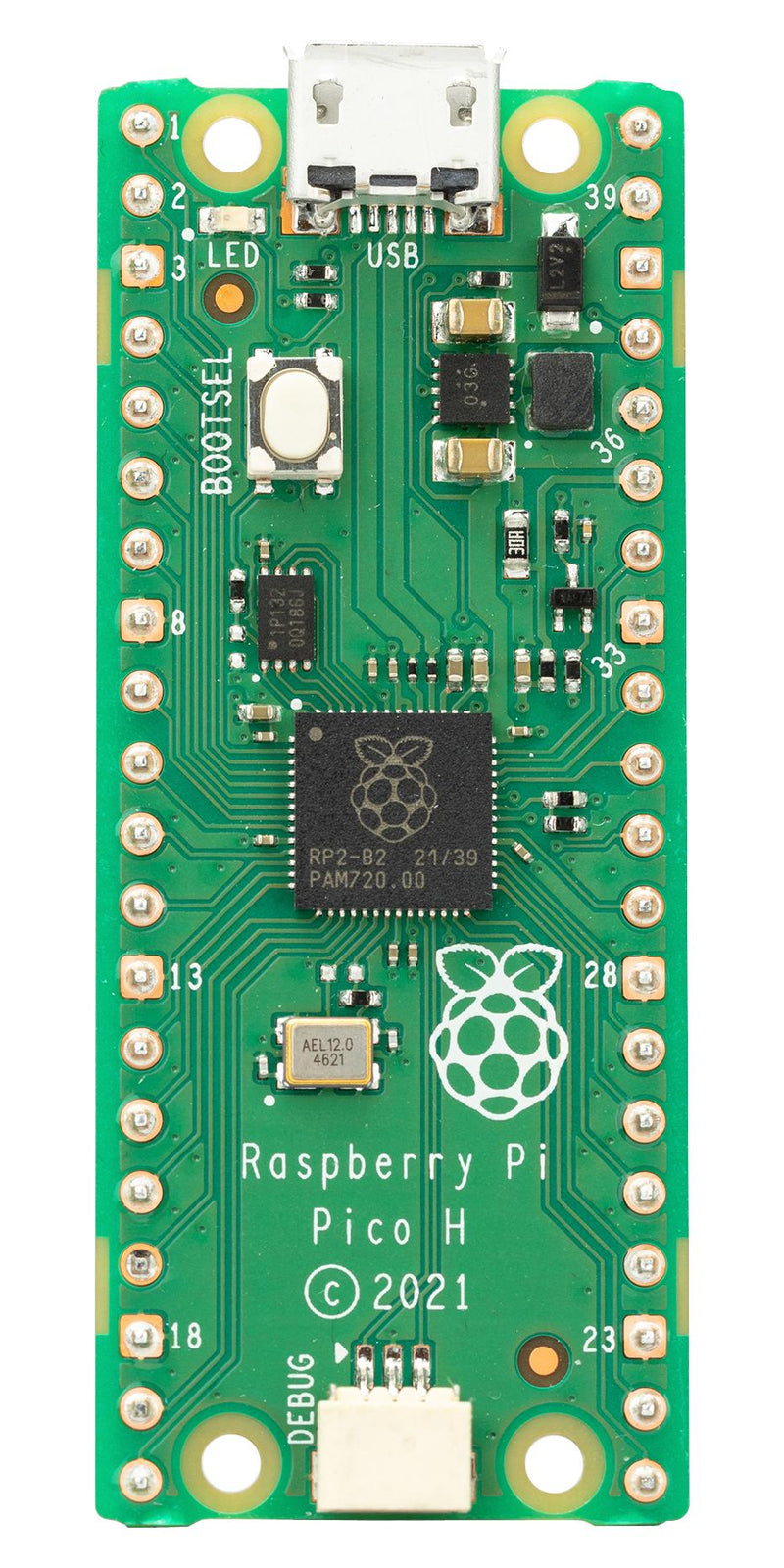 Rpi Pico Rp2040 Mcu Board W/ Header/Jtag RASPBERRY PI PICO H  RASPBERRY-PI