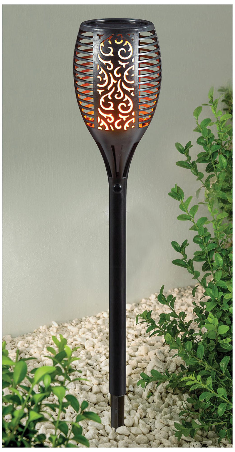 PREMIER - LS205505 - Flickering Solar Flame LED Torch, Amber