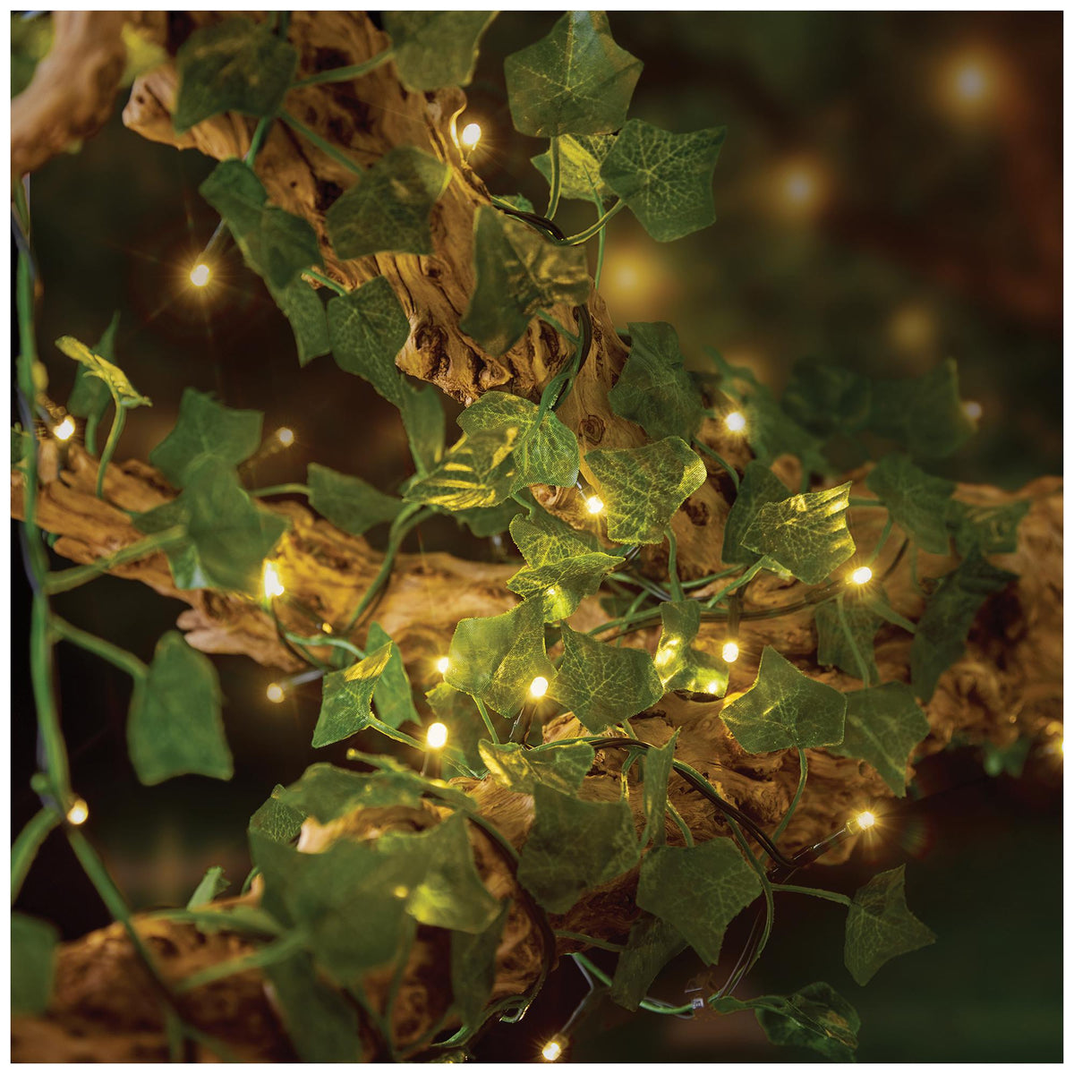 PREMIER - LS230104 - 50 LED Solar Ivy String Lights, Warm White, IP44