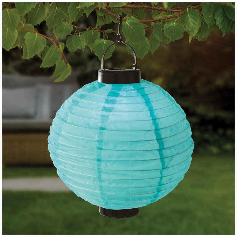PREMIER - LS184011B - Solar Powered Lantern, Blue, Cool White, IP44