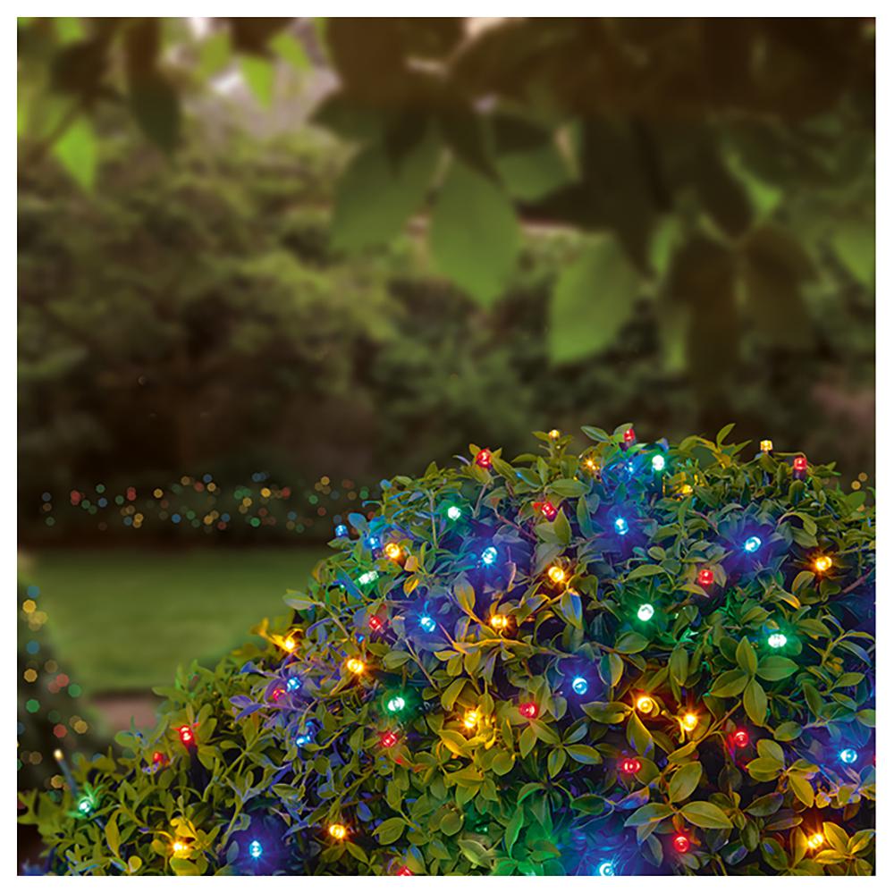 PREMIER - LT230067M - 200 LED Battery Operated String Lights with Timer, Multicoloured, IP44