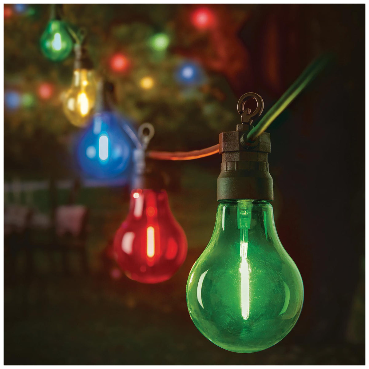 PREMIER - LT220104MC - 20 LED Bulb Connectable Festoon Lights, Multicoloured