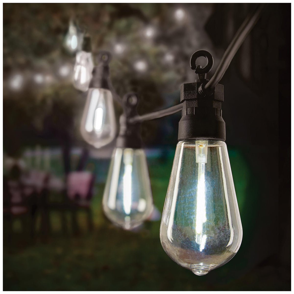 PREMIER - LT200201CW - 10 LED Drop Bulb Connectable Festoon Lights, Cool White