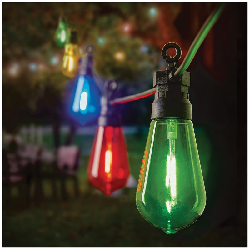 PREMIER - LT200201MC - 10 LED Drop Bulb Connectable Festoon Lights, Multicoloured