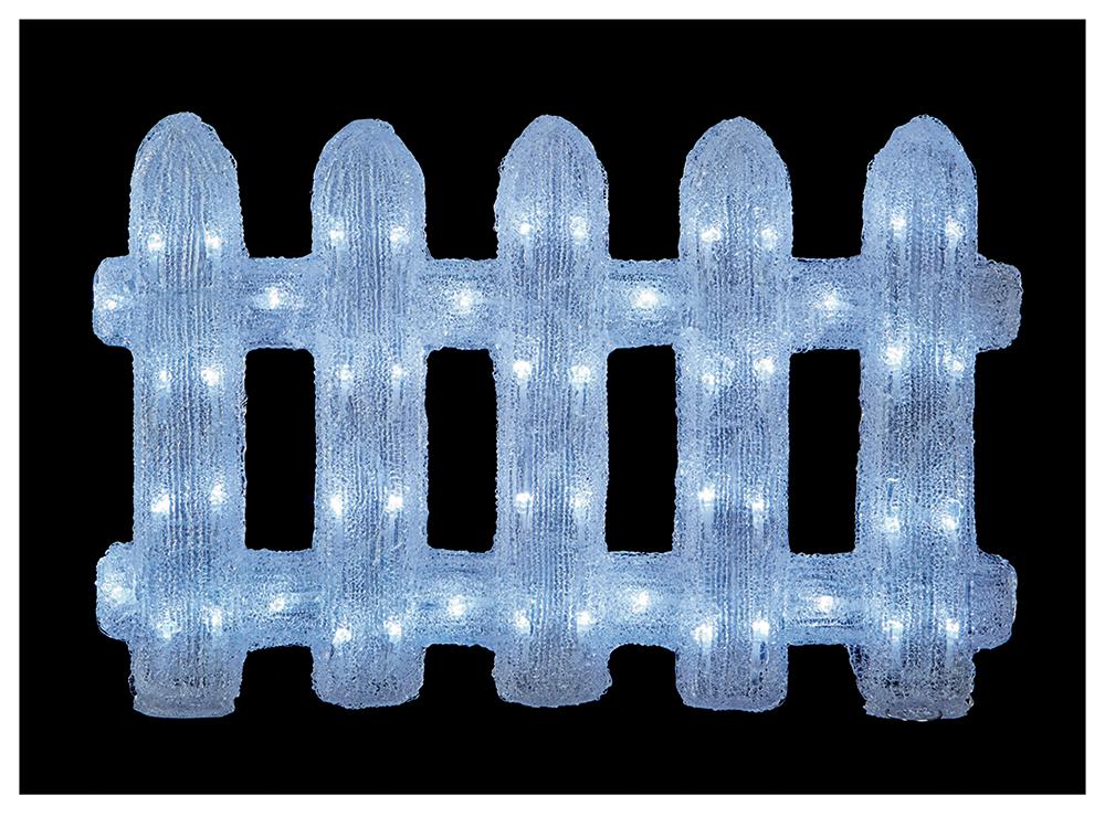 55cm Christmas LED Acrylic White Fence