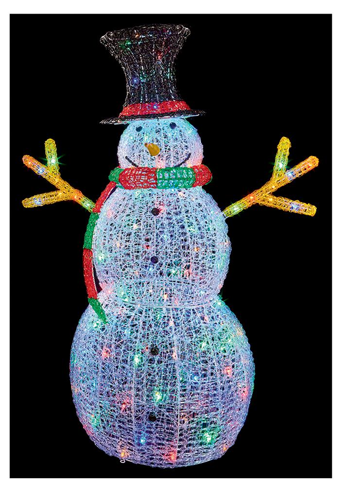 PREMIER - LV191616 - 1.3m LED Acrylic Christmas  Snowman