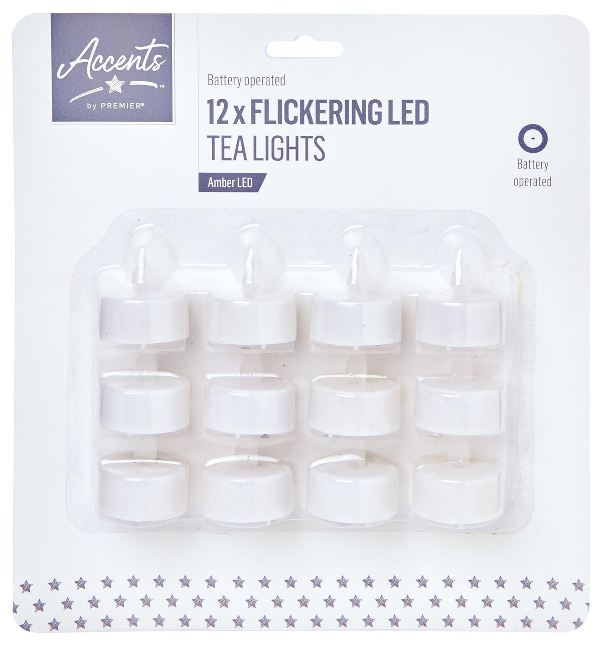 PREMIER LB151410  12 Flickering Tea Light Candles
