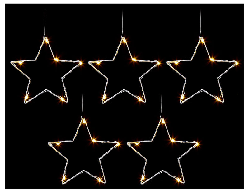 Set Of 5 Star Light String 30 Ww Led LB191235  PREMIER