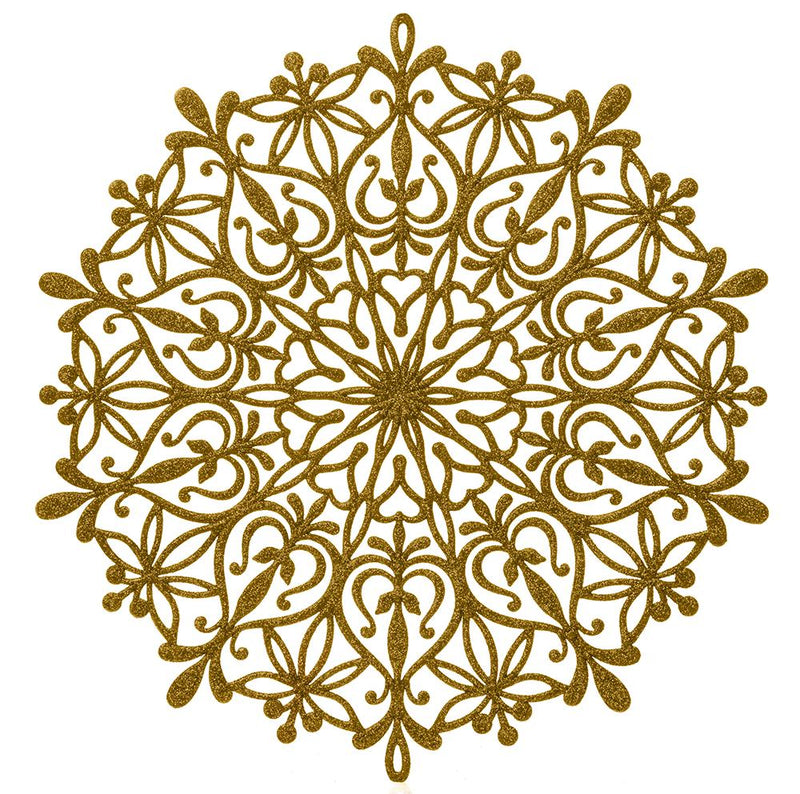 PREMIER AC176129G  39Cm Snowflake Placemat Gold Glitter