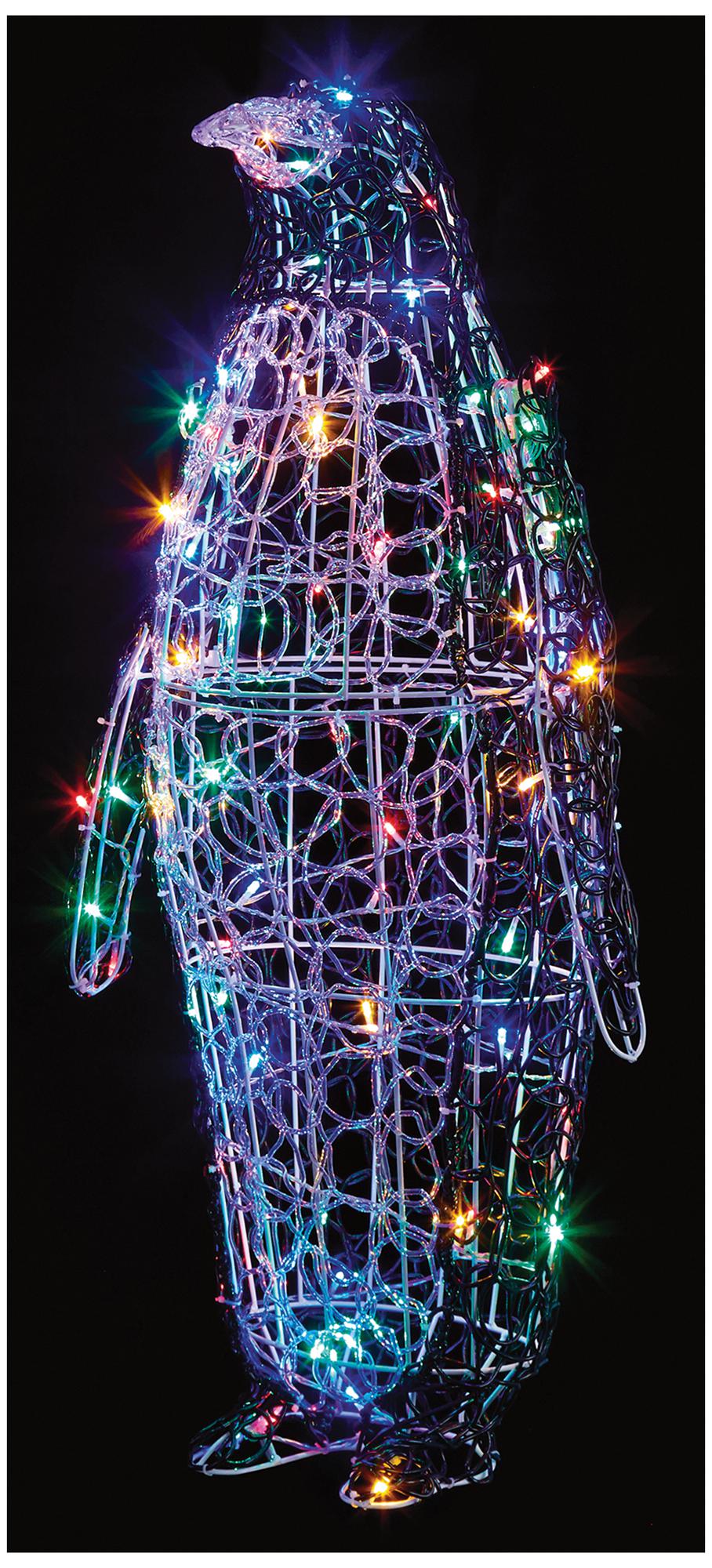 90Cm Acrylic Penguin 80 Multi Leds LV221003MMA  PREMIER