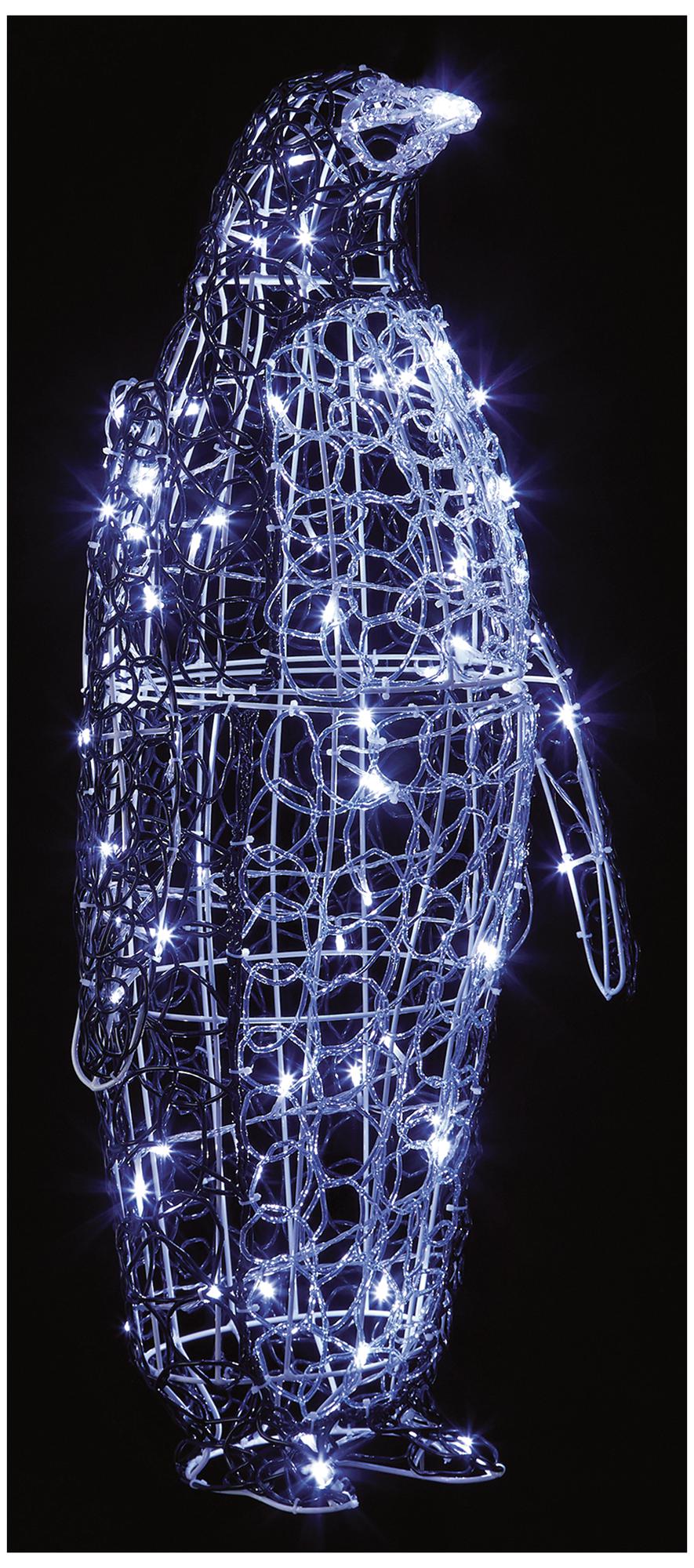 90Cm Acrylic Penguin 80 White Leds LV221003W  PREMIER