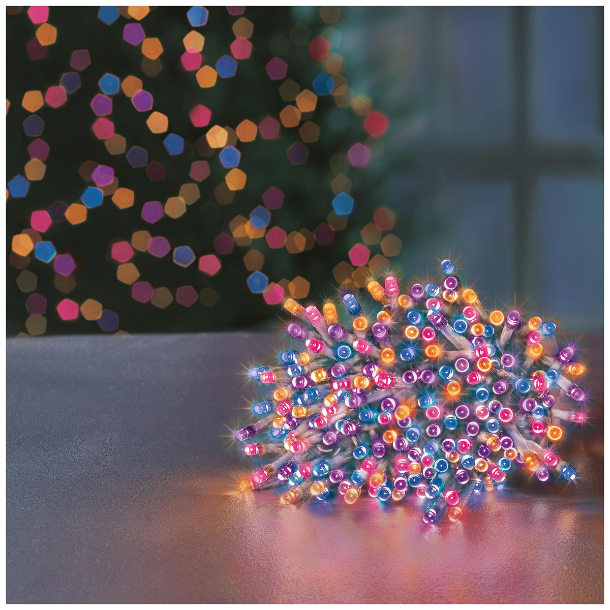 PREMIER - LV071255RBWC - 200 LED Rainbow Fairy Lights with Timer, 16m