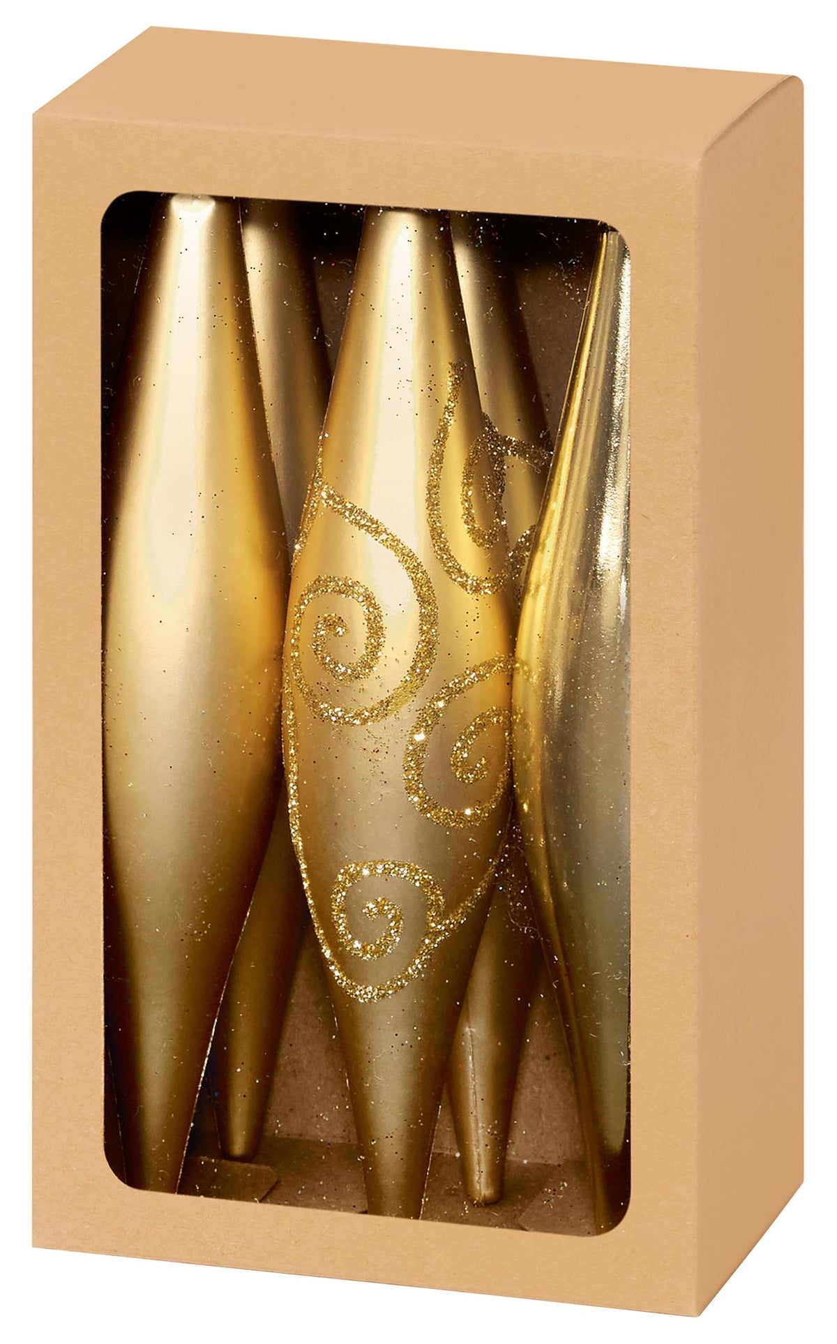 PREMIER - TD126295CG - 6x150mm Assorted Multi Finish Hanging Drops, Champagne Gold, Pack of 6