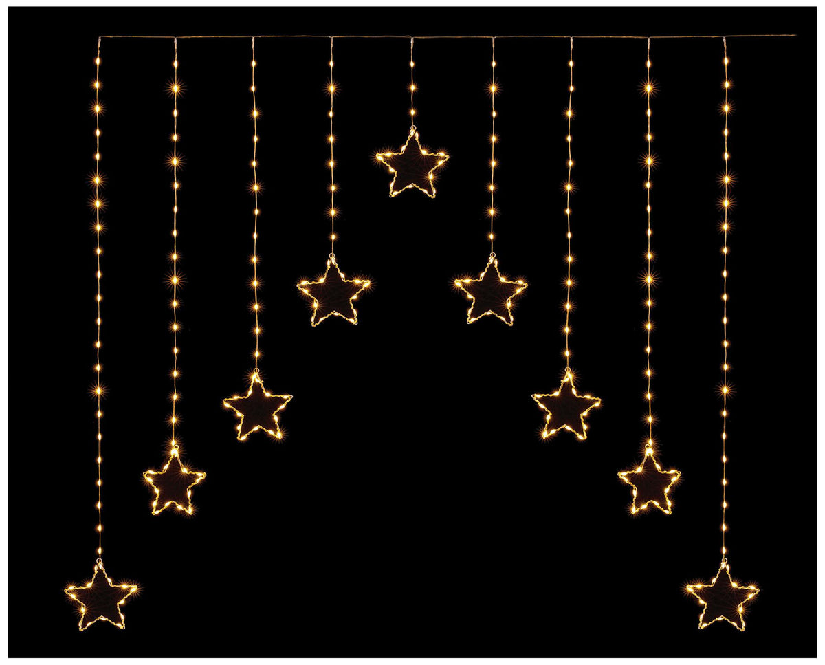 PREMIER - LV243679WW - Warm White Flexibright 258 LED 1.2m V Curtain, Star Pattern