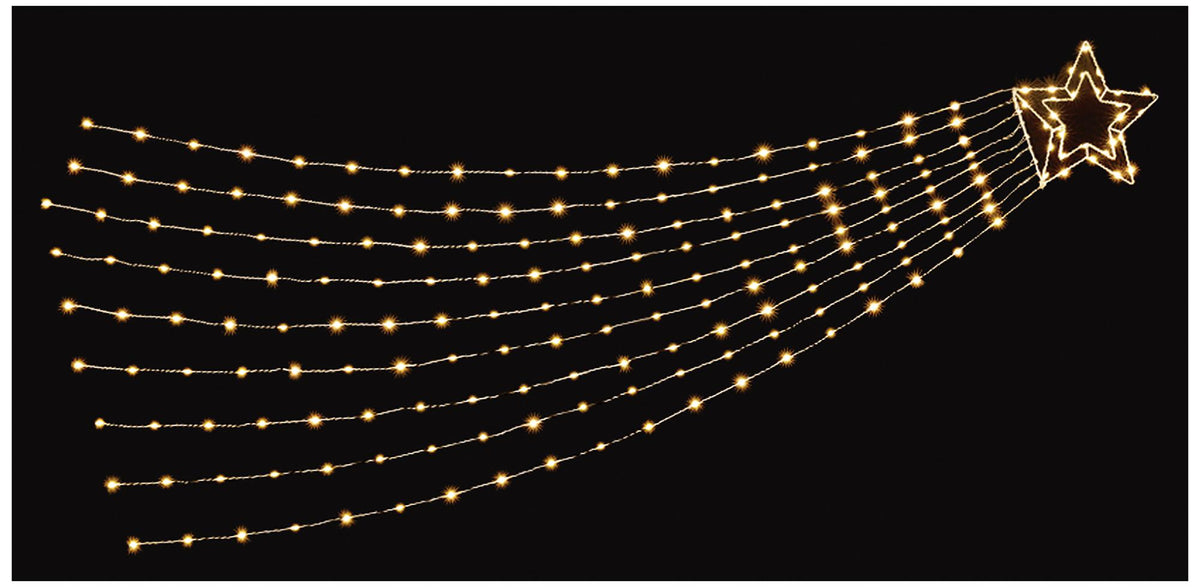 PREMIER - LV222004WW - 3m Multi-Action LED Shooting Star with 320 LEDs, Warm White