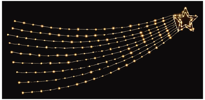 PREMIER - LV222004WW - 3m Multi-Action LED Shooting Star with 320 LEDs, Warm White