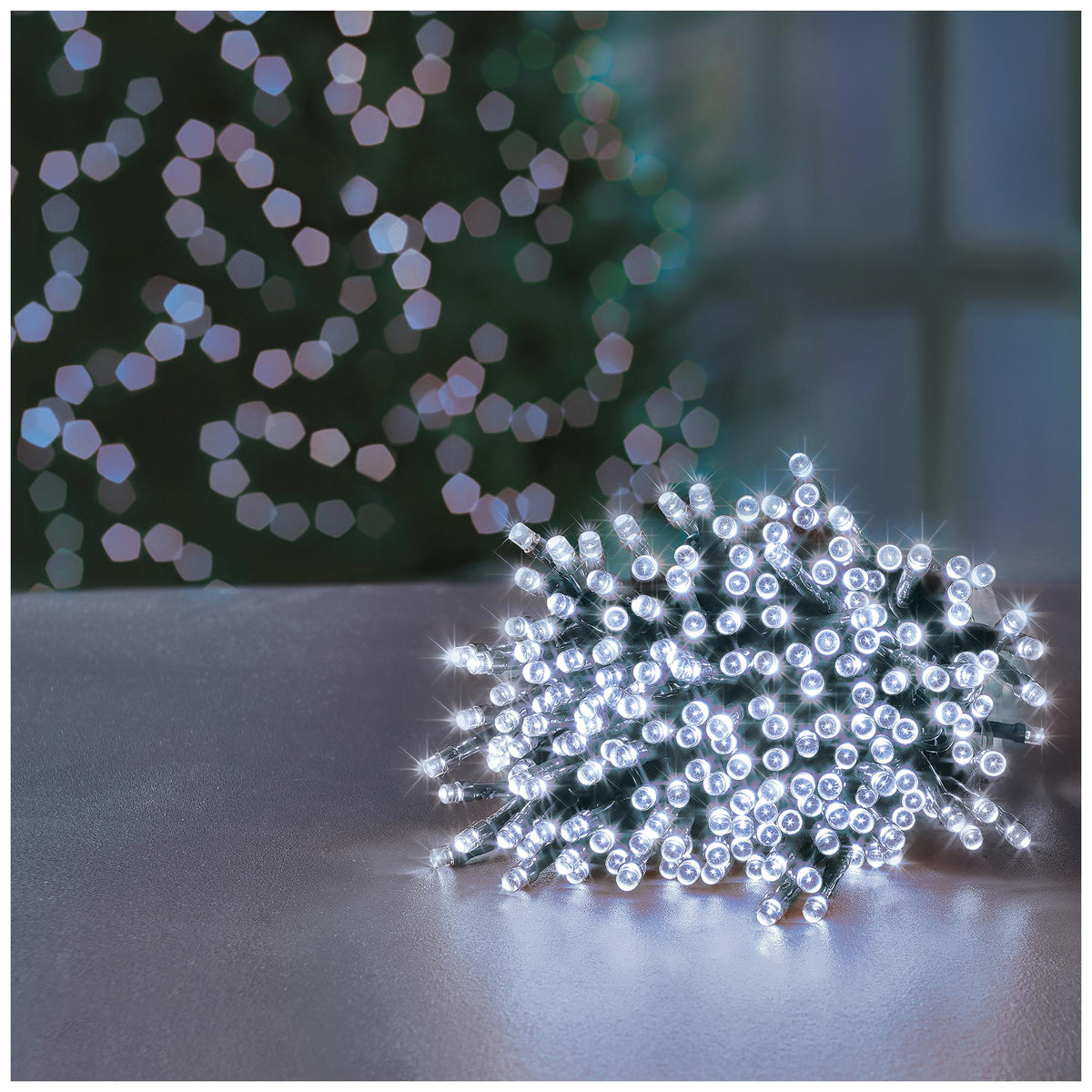 PREMIER - LI213482W - 100 LED Static Connectable Lights, White, 8m