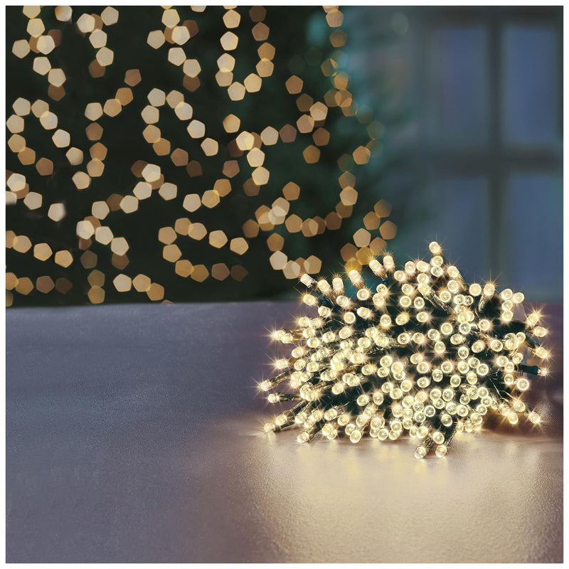 PREMIER - LI213482WW - 100 LED Static Connectable Lights, Warm White, 8m