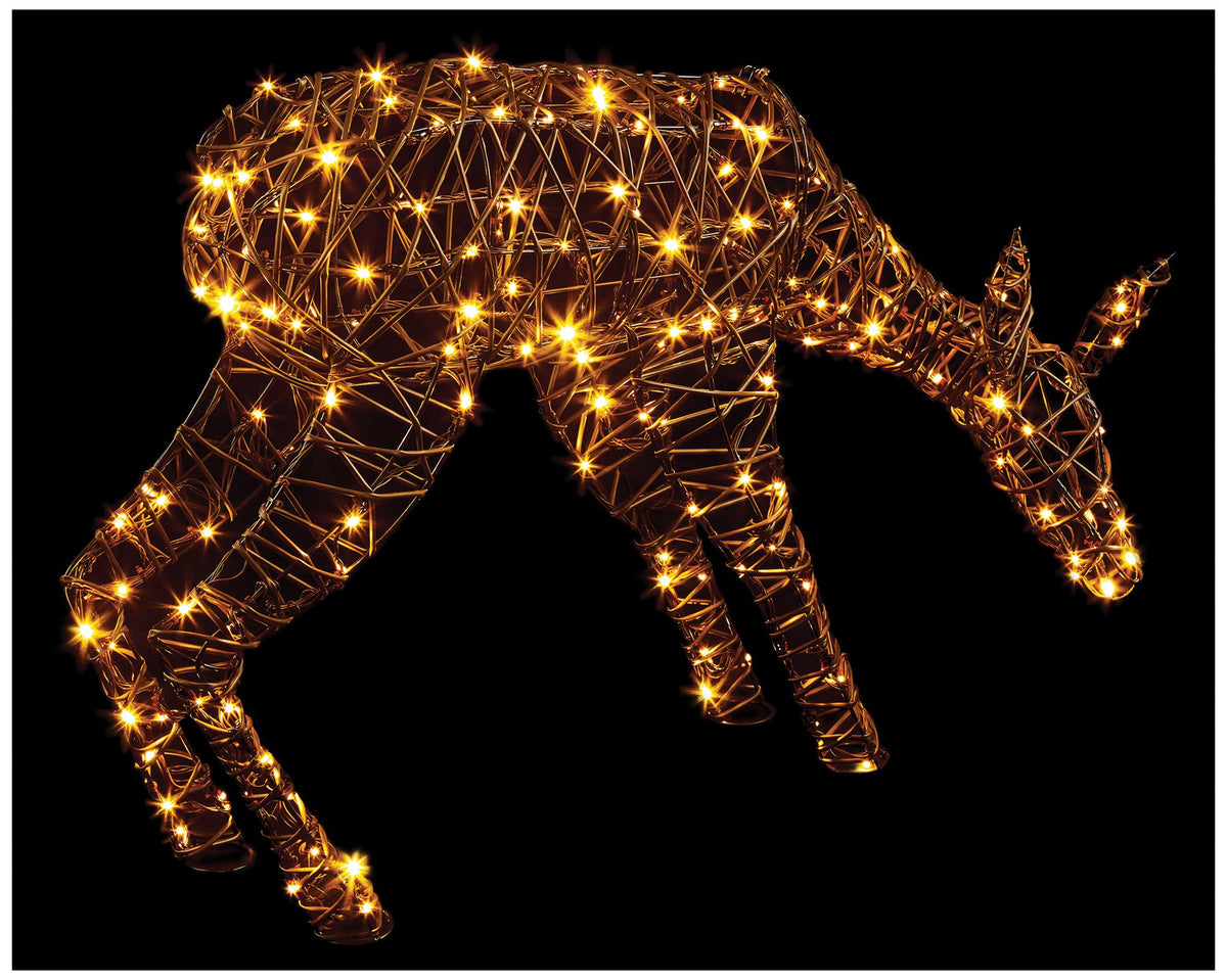 PREMIER - LV243216 - 1m Lit Rattan Deer with Colour Switch