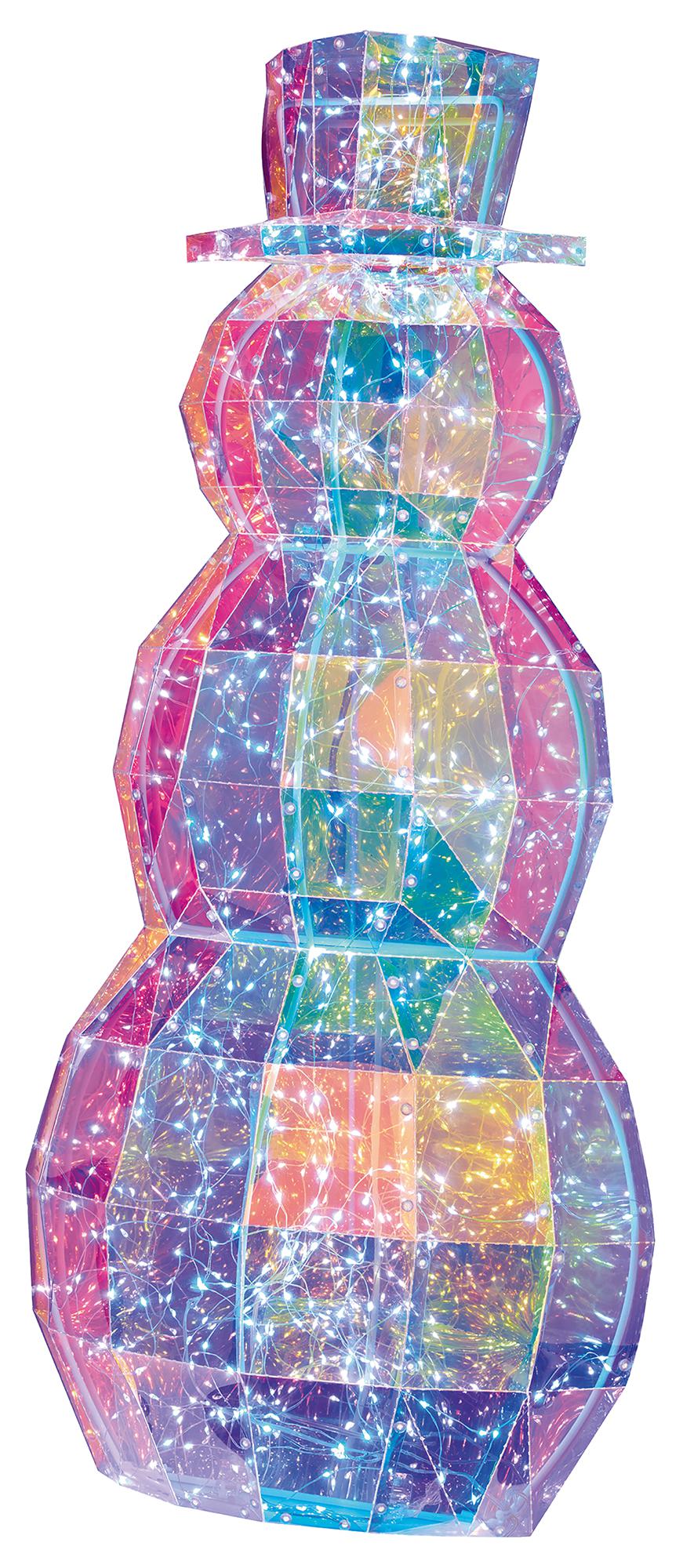 PREMIER - LV236185 - 91cm Iridescent Dream Snowman with 400 White LEDs