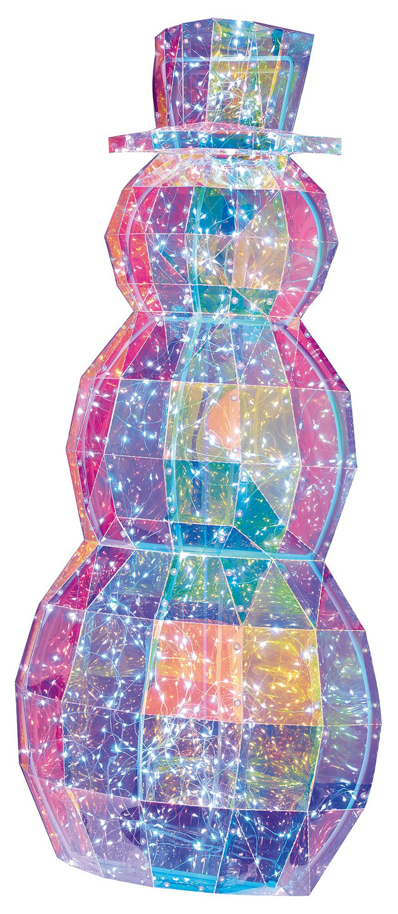 PREMIER - LV236185 - 91cm Iridescent Dream Snowman with 400 White LEDs