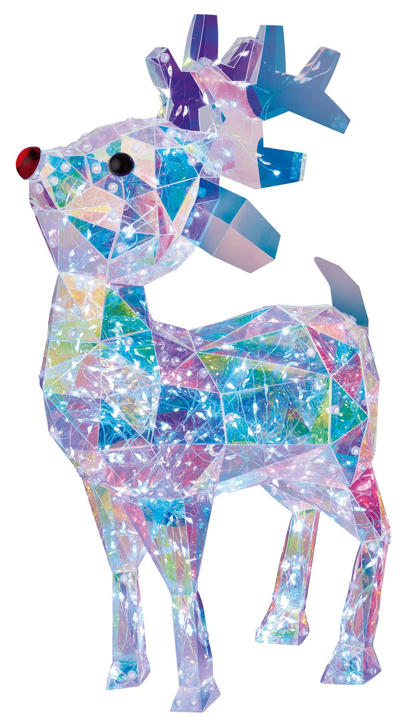 PREMIER - LV243577 - 40cm Iridescent Dream Reindeer with 200 White LEDs
