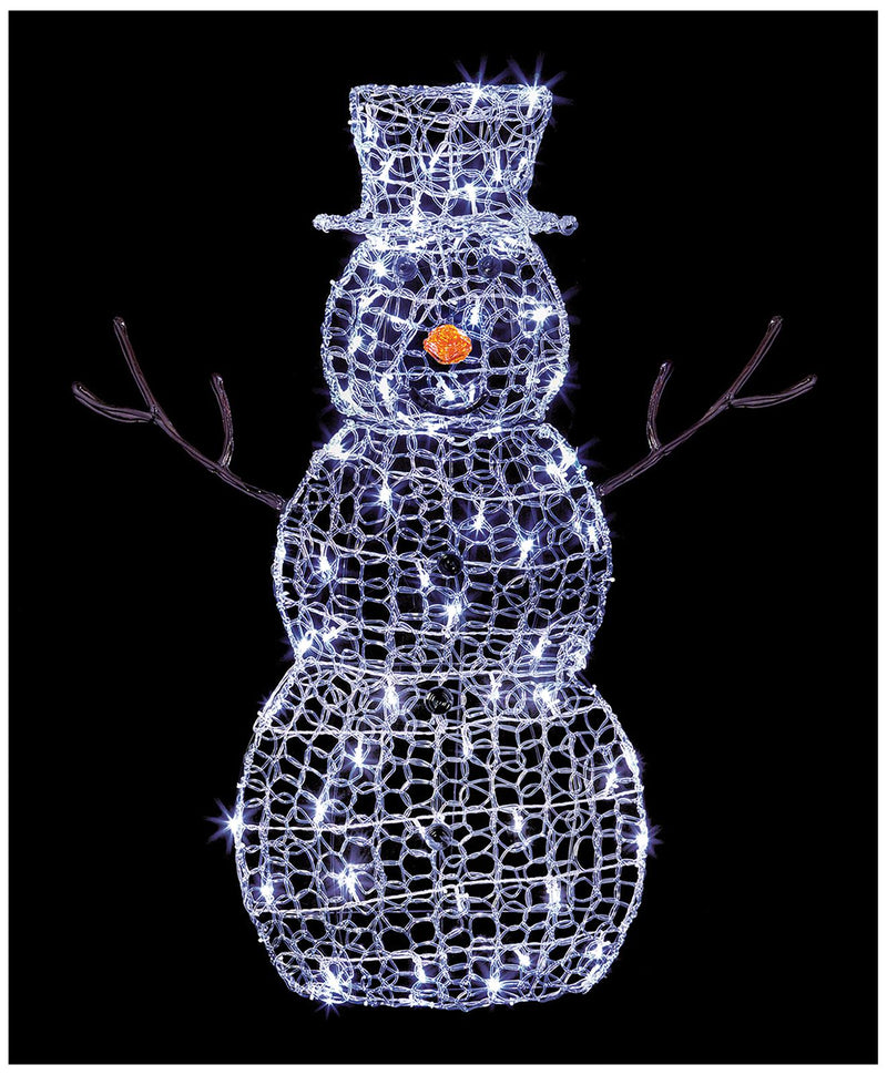 PREMIER - LV231257W - 2D Lit Soft Acrylic White Snowman