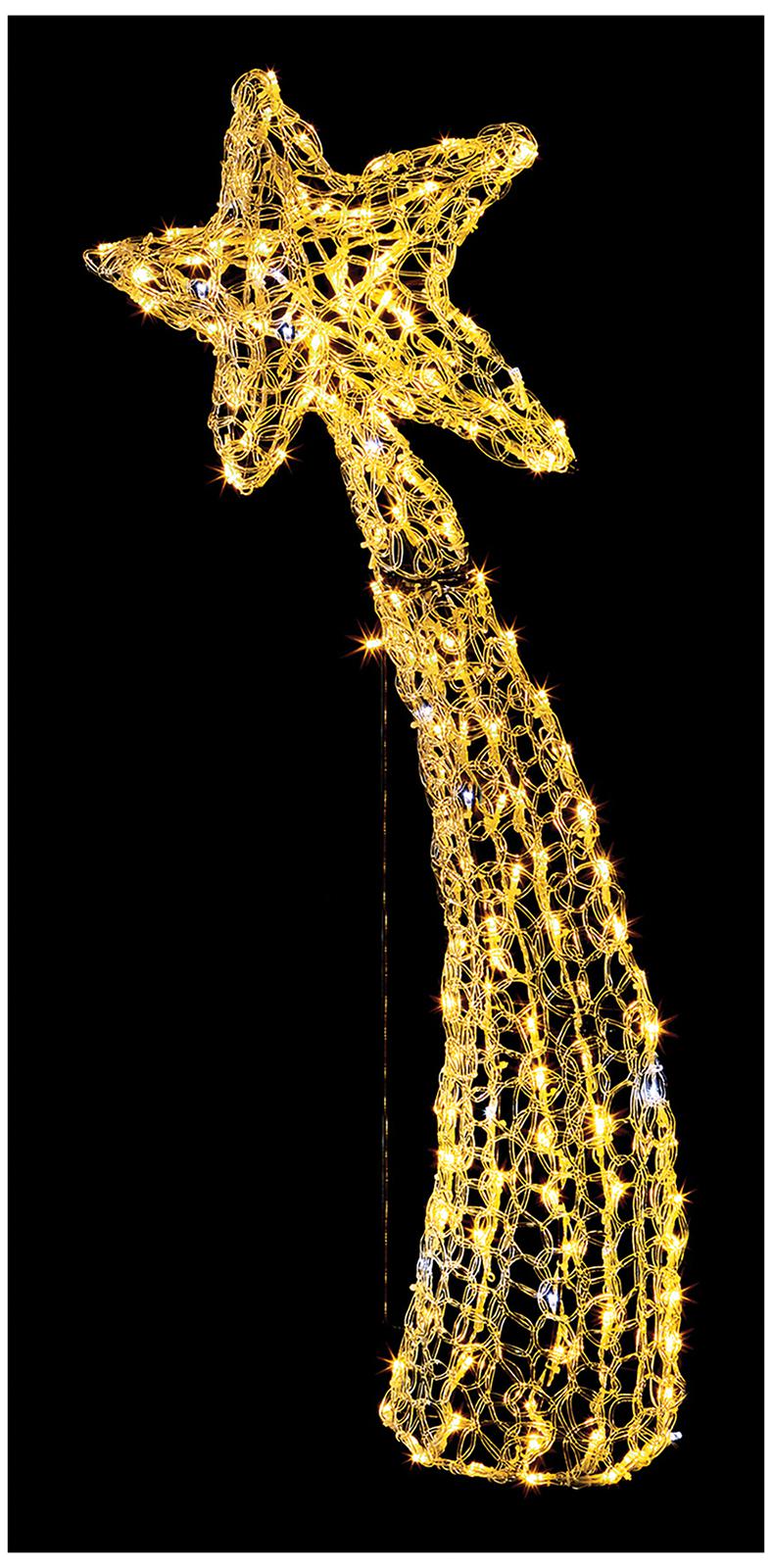 PREMIER - LV231259WW - 2D Lit Soft Acrylic Warm White Shooting Star, 90cm