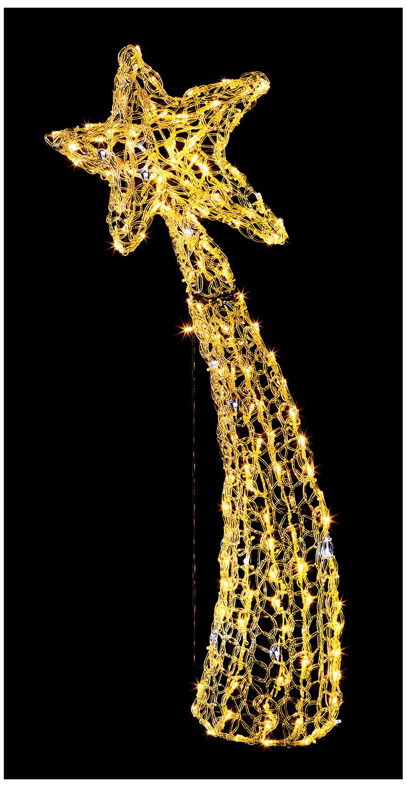 PREMIER - LV232527WW - 2D Lit Soft Acrylic Warm White Shooting Star, 120cm