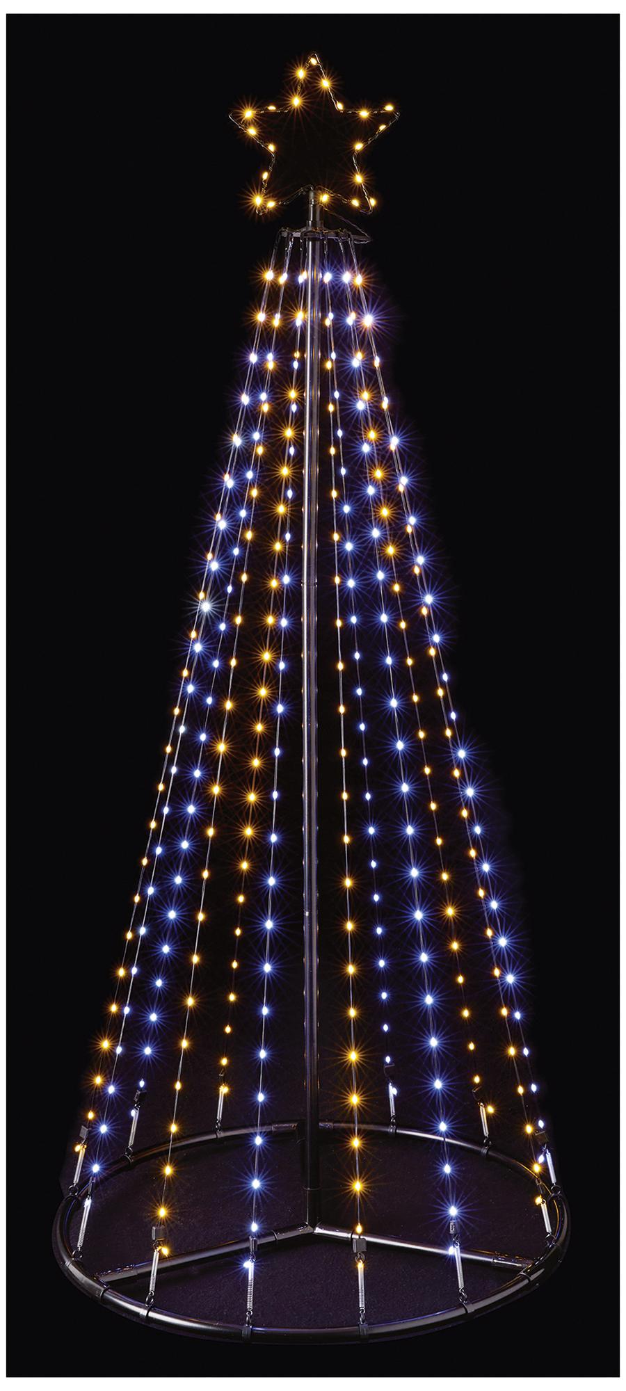 PREMIER - LV243054 - 1.4m Flexibright Pyramid Tree, White / Warm White