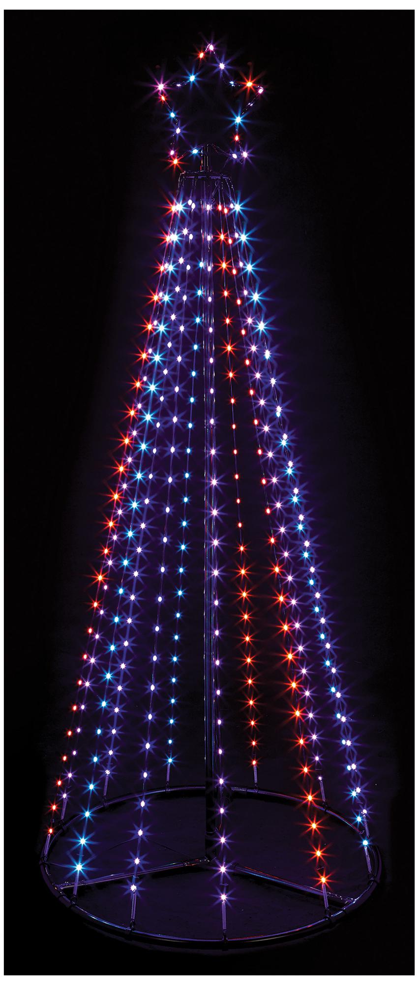 PREMIER - LV243054RBW - 1.4m Flexibright Pyramid Tree, Red / Blue / White