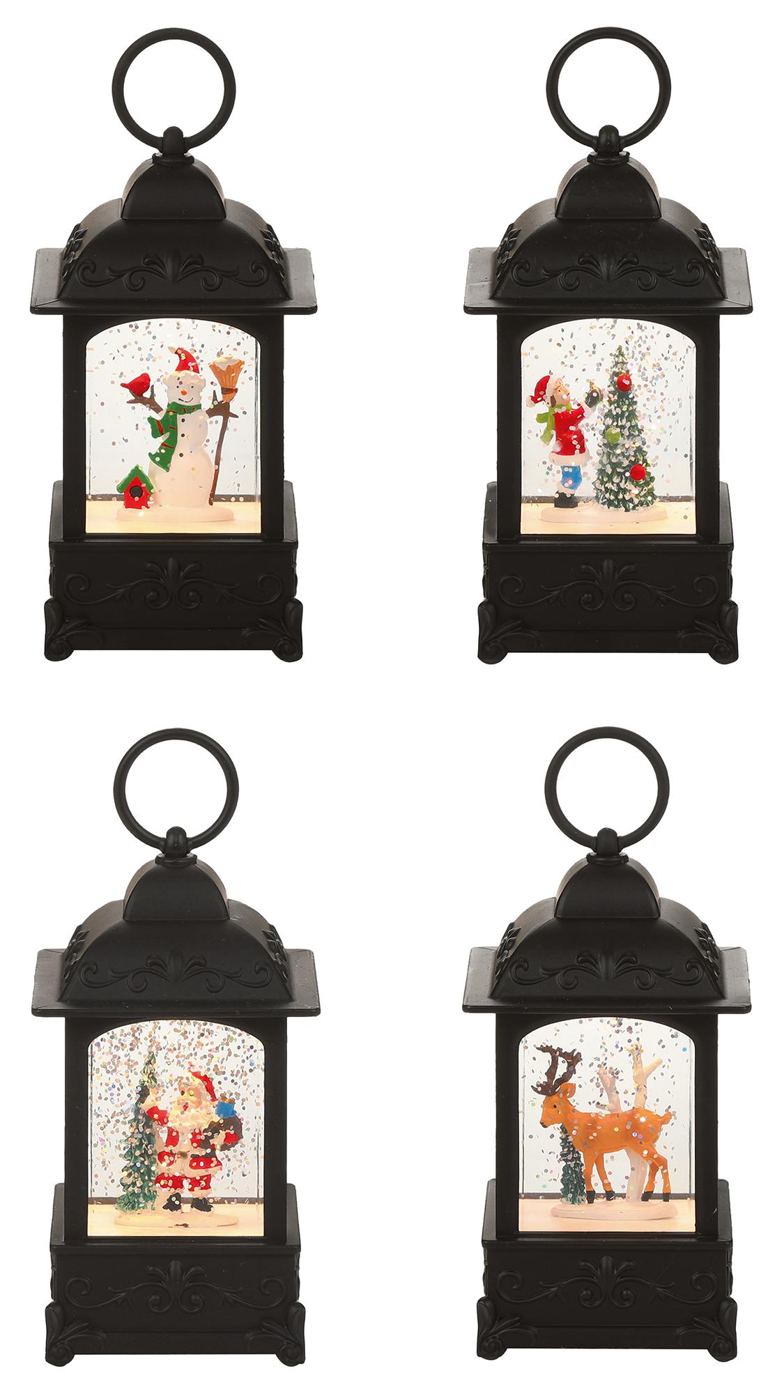 14.5cm Battery Operated Christmas Lantern - PREMIER