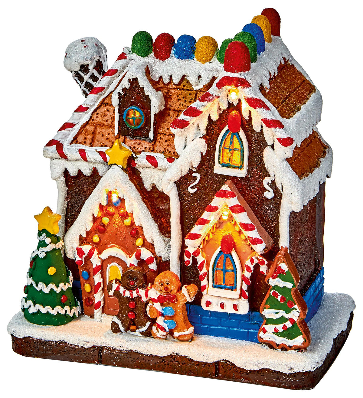 17.5cm Battery Operated Light Up Gingerbread House - PREMIER