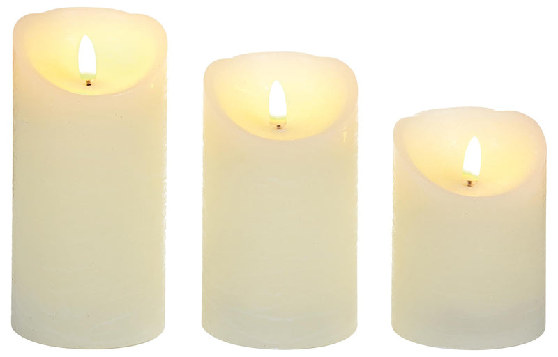 PREMIER - LB191108 - Battery Operated Flickabright Candles with Remote, Set of 3