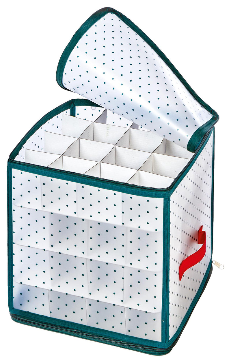 PREMIER - AC231169 - 64pc Ornament Storage Box, Green