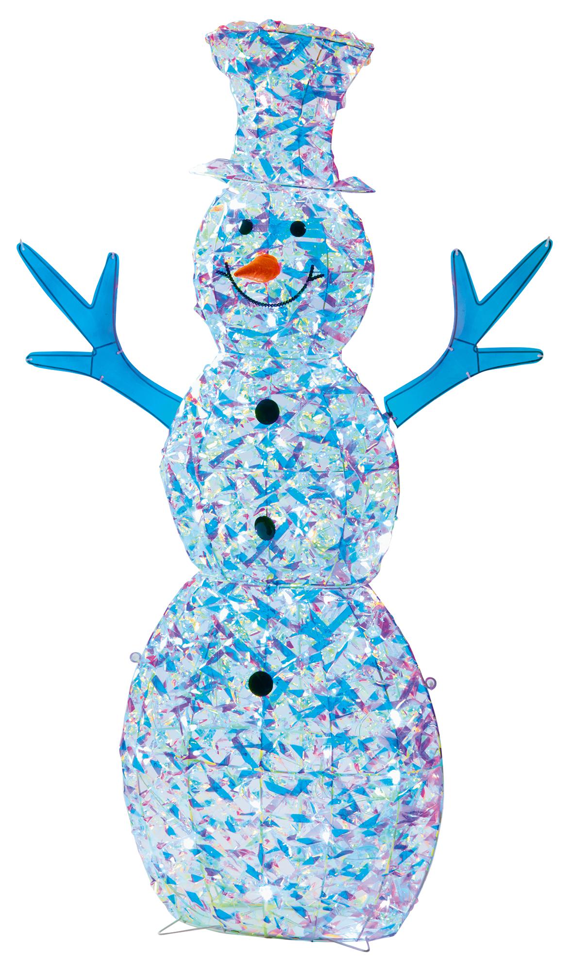 PREMIER - LV243926 - Lit Twisted Iridescent Snowman