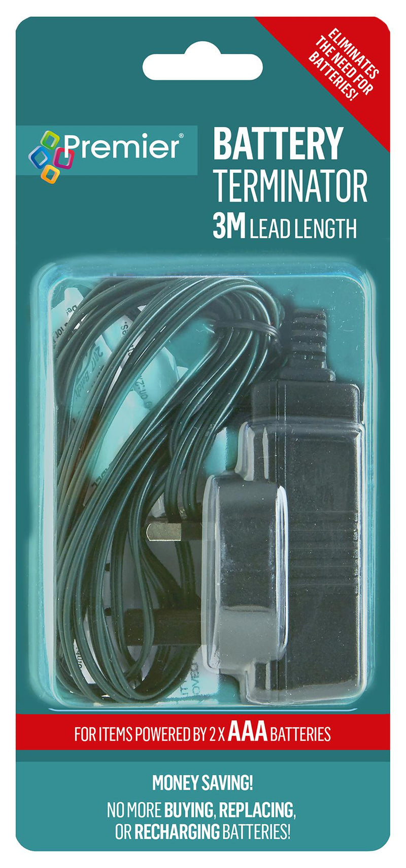 PREMIER - LV171573 - 2x AAA Battery Replacement Adaptor