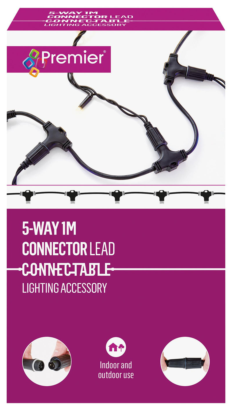PREMIER - AC213486 - 5 Way 1m Connector for Premier HV Connectable Lights